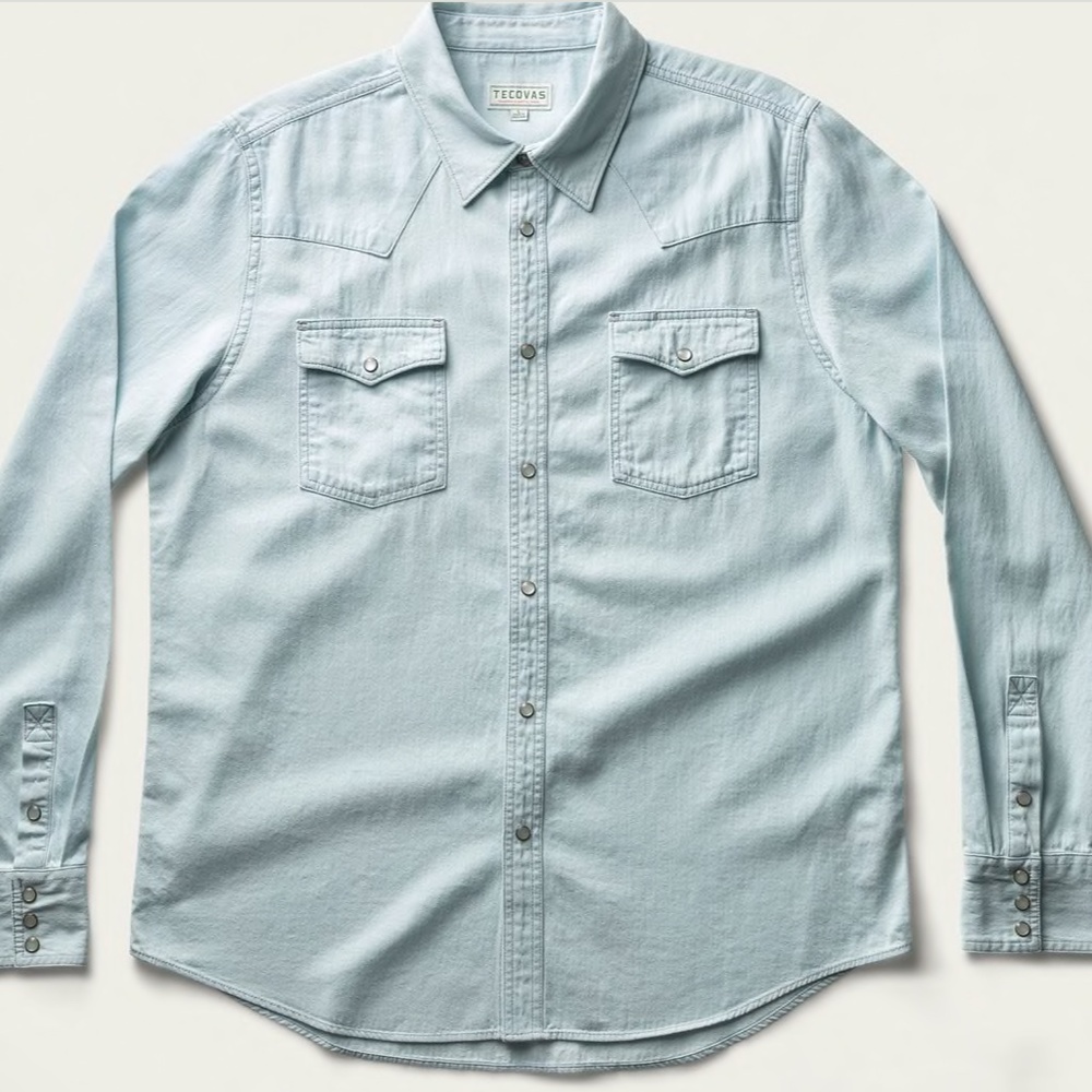 Tecovas Denim Pearl Snap